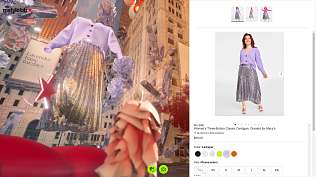 Immersive commerce experience placed directly on brand's .com